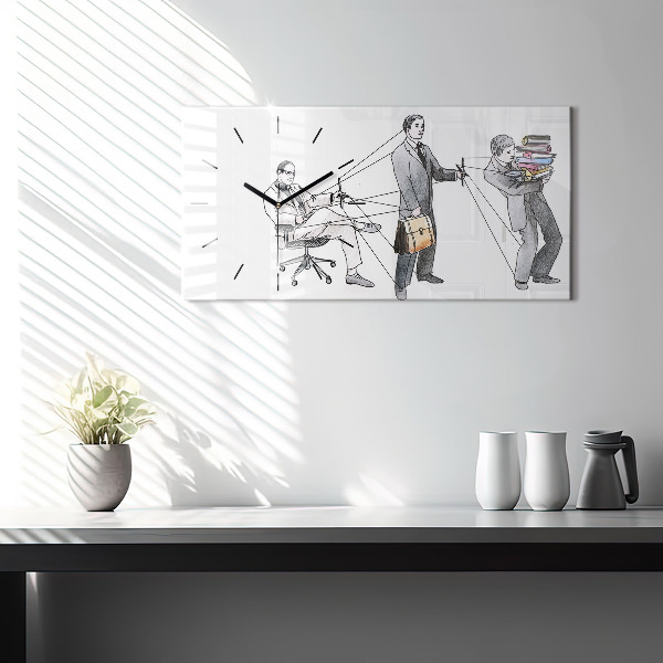 Horloge rectangulaire horizontale Les marionnettes