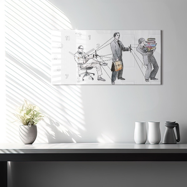 Horloge rectangulaire horizontale Les marionnettes