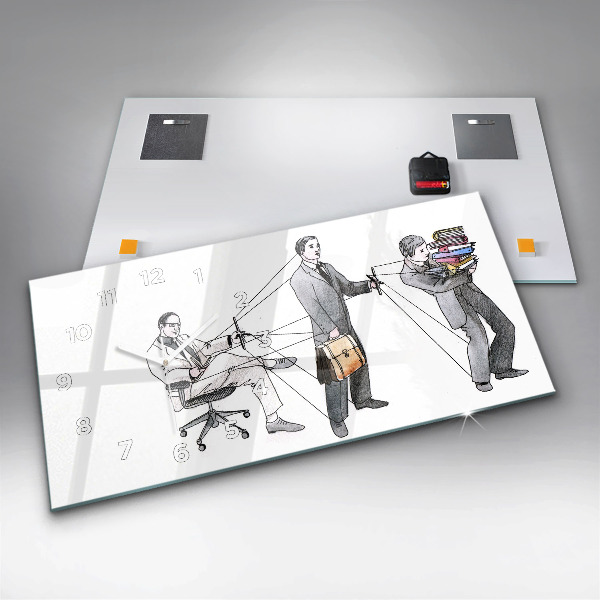 Horloge rectangulaire horizontale Les marionnettes