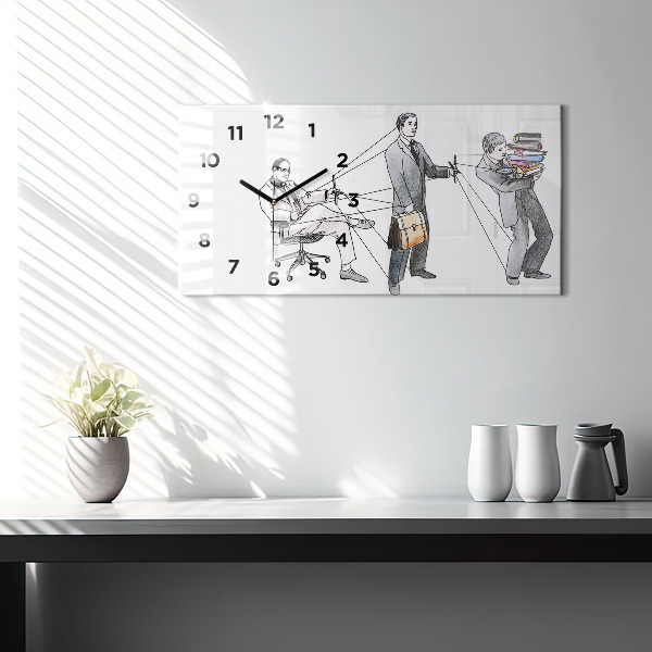 Horloge rectangulaire horizontale Les marionnettes