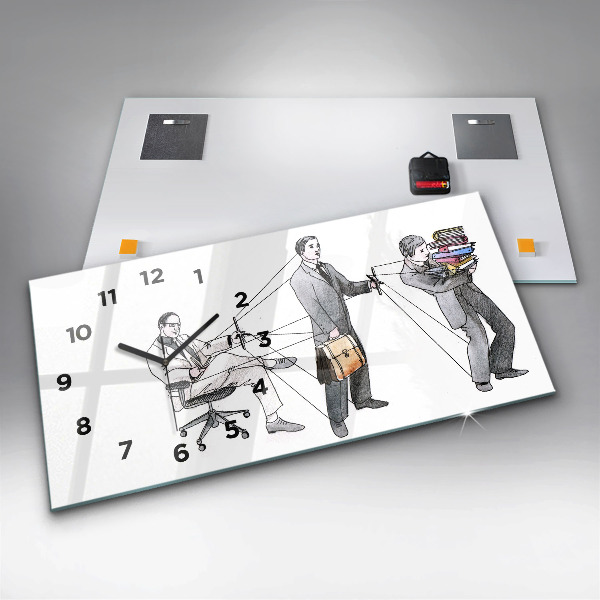 Horloge rectangulaire horizontale Les marionnettes