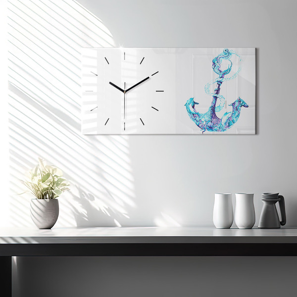 Horloge rectangulaire horizontale ancre flottante