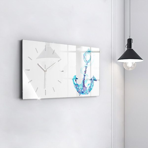 Horloge rectangulaire horizontale ancre flottante