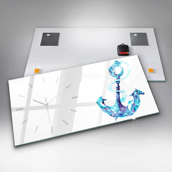 Horloge rectangulaire horizontale ancre flottante
