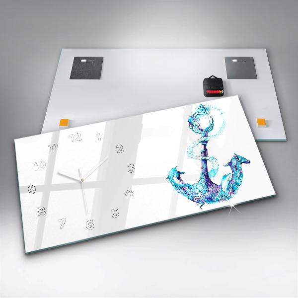 Horloge rectangulaire horizontale ancre flottante