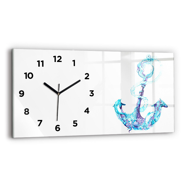 Horloge rectangulaire horizontale ancre flottante