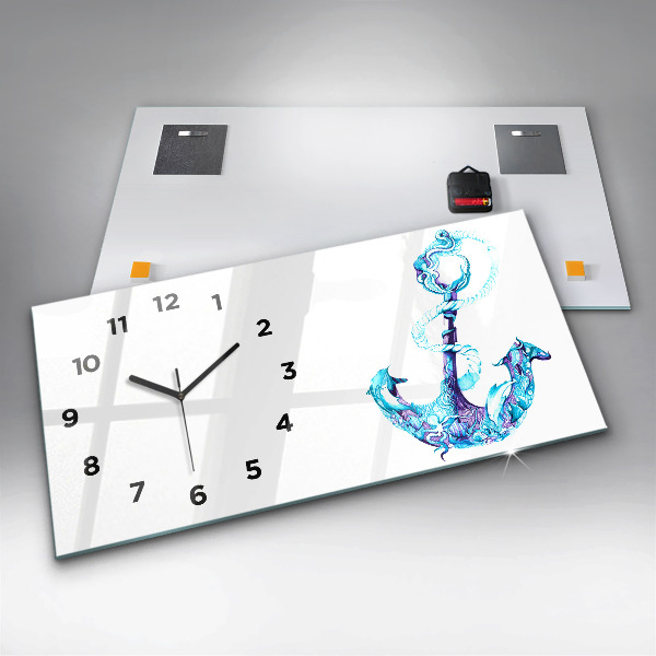 Horloge rectangulaire horizontale ancre flottante