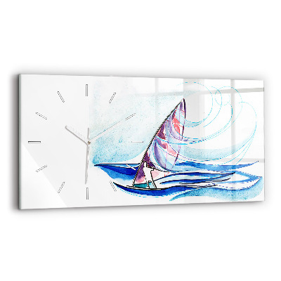 Horloge rectangulaire horizontale Planche de surf