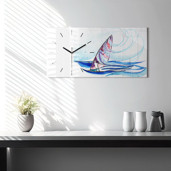 Horloge rectangulaire horizontale Planche de surf