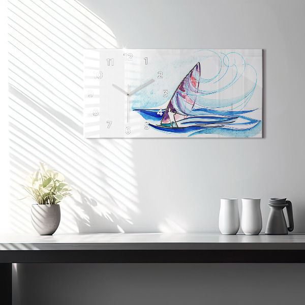 Horloge rectangulaire horizontale Planche de surf