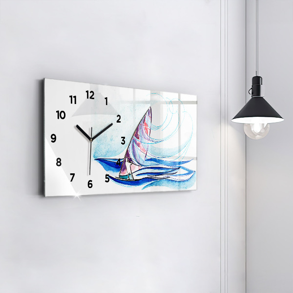 Horloge rectangulaire horizontale Planche de surf