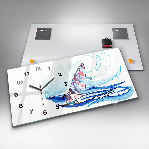 Horloge rectangulaire horizontale Planche de surf