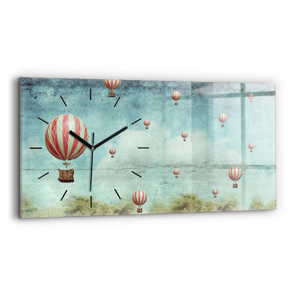 Horloge rectangulaire horizontale Ballons