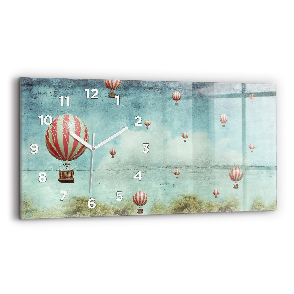 Horloge rectangulaire horizontale Ballons