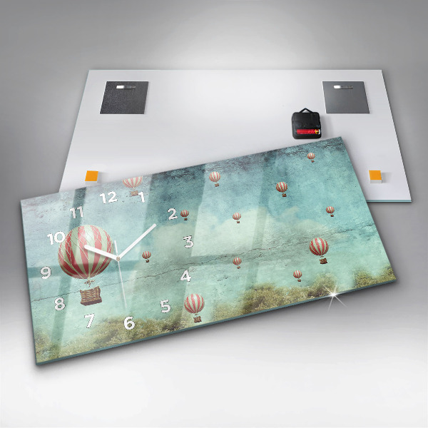 Horloge rectangulaire horizontale Ballons