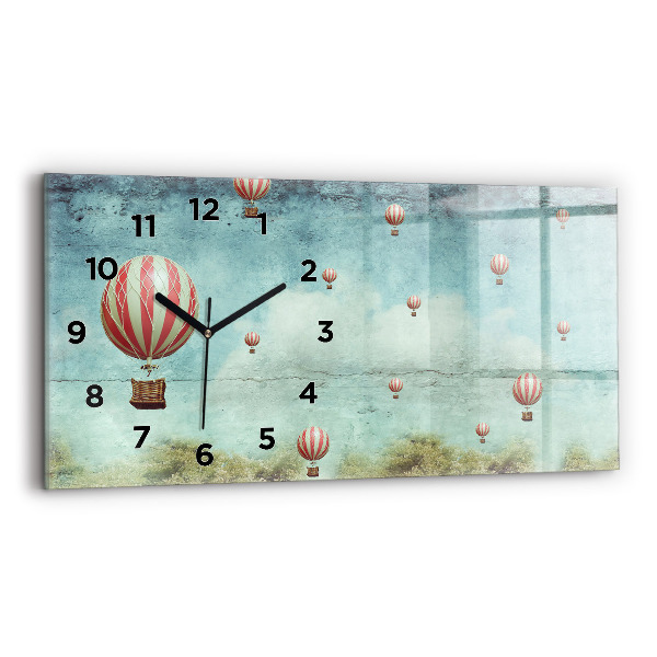 Horloge rectangulaire horizontale Ballons