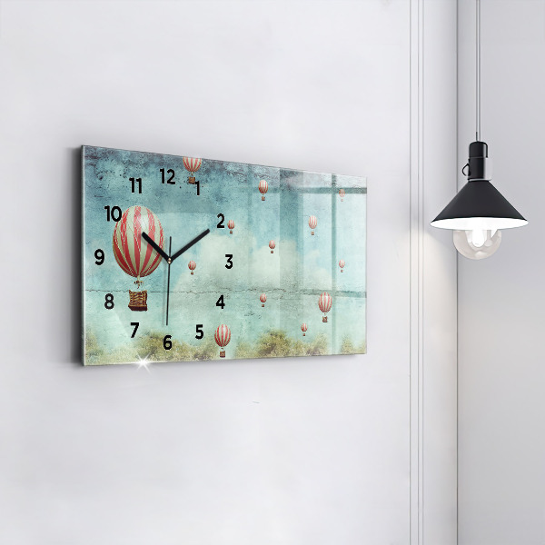 Horloge rectangulaire horizontale Ballons