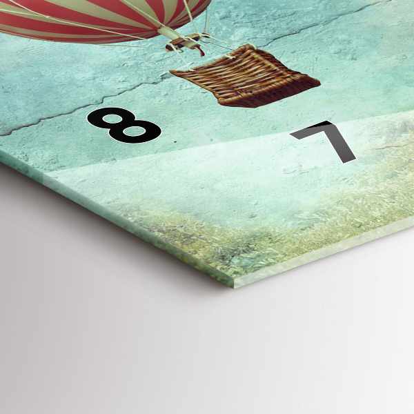 Horloge rectangulaire horizontale Ballons