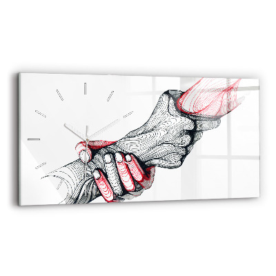 Horloge rectangulaire horizontale Se tenir la main