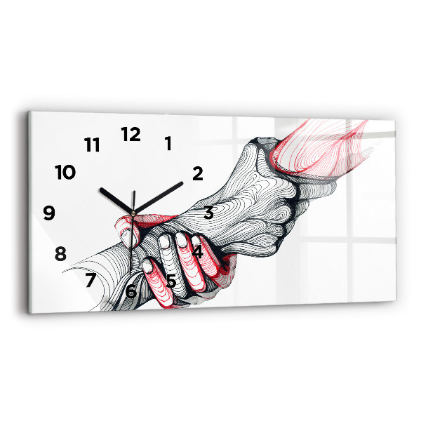 Horloge rectangulaire horizontale Se tenir la main