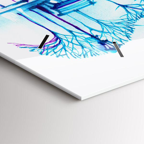 Horloge rectangulaire horizontale Lac du parc Cello