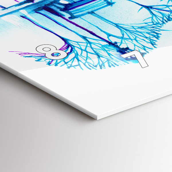 Horloge rectangulaire horizontale Lac du parc Cello