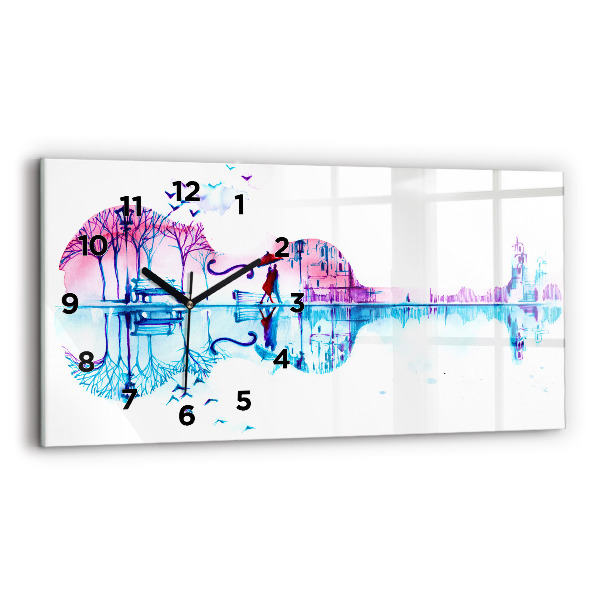 Horloge rectangulaire horizontale Lac du parc Cello