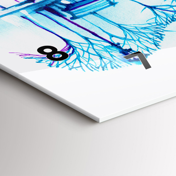 Horloge rectangulaire horizontale Lac du parc Cello