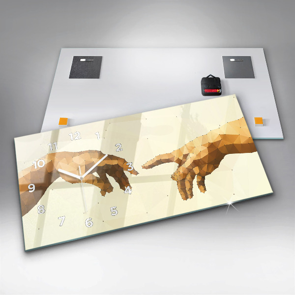 Horloge rectangulaire horizontale 'Création d''Adam'