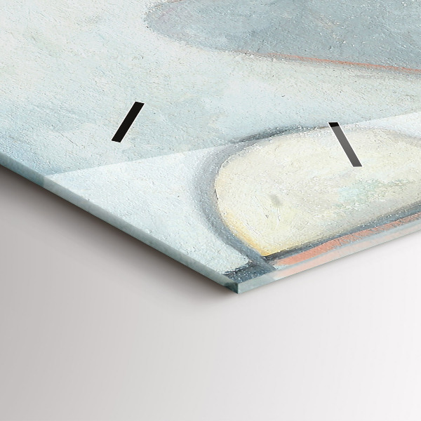 Horloge rectangulaire horizontale Peinture abstraite