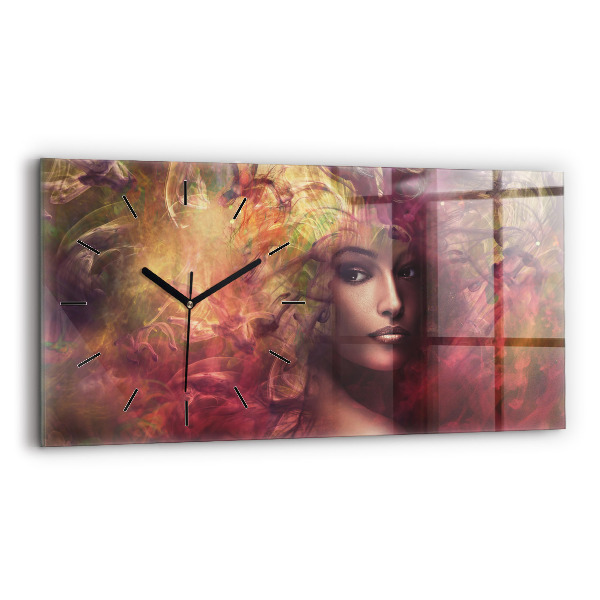 Horloge rectangulaire horizontale 'Portrait d''une femme'