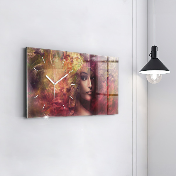 Horloge rectangulaire horizontale 'Portrait d''une femme'