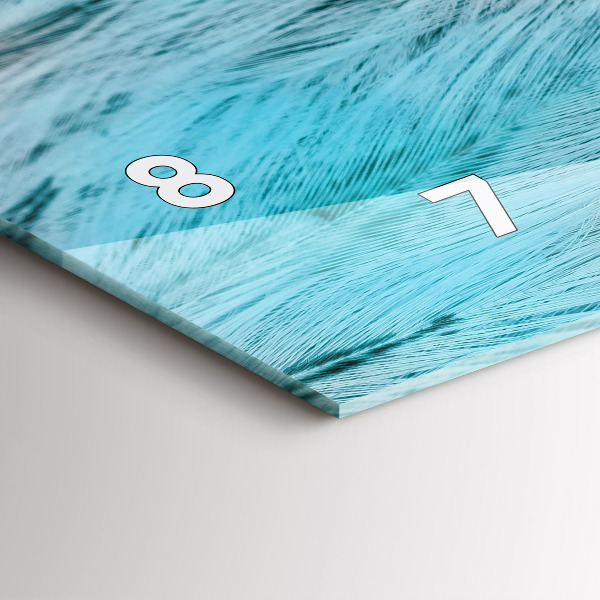 Horloge rectangulaire horizontale plumes colorées