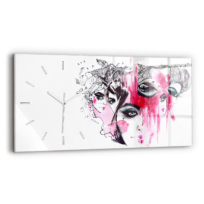 Horloge rectangulaire horizontale 'Les multiples visages de l''abstraction'