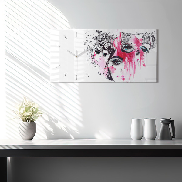 Horloge rectangulaire horizontale 'Les multiples visages de l''abstraction'