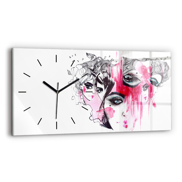 Horloge rectangulaire horizontale 'Les multiples visages de l''abstraction'