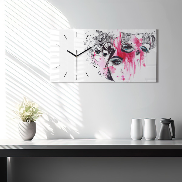 Horloge rectangulaire horizontale 'Les multiples visages de l''abstraction'