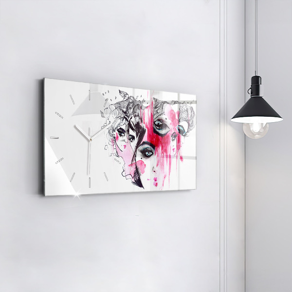 Horloge rectangulaire horizontale 'Les multiples visages de l''abstraction'