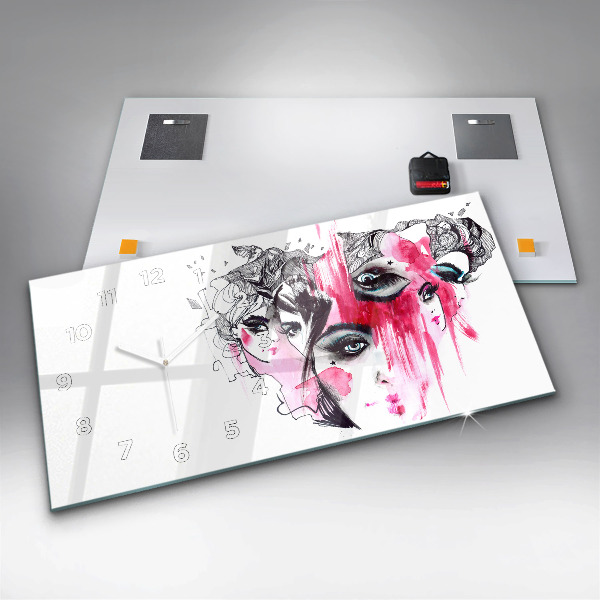 Horloge rectangulaire horizontale 'Les multiples visages de l''abstraction'