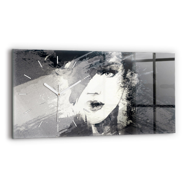 Horloge rectangulaire horizontale Femme - aquarelles