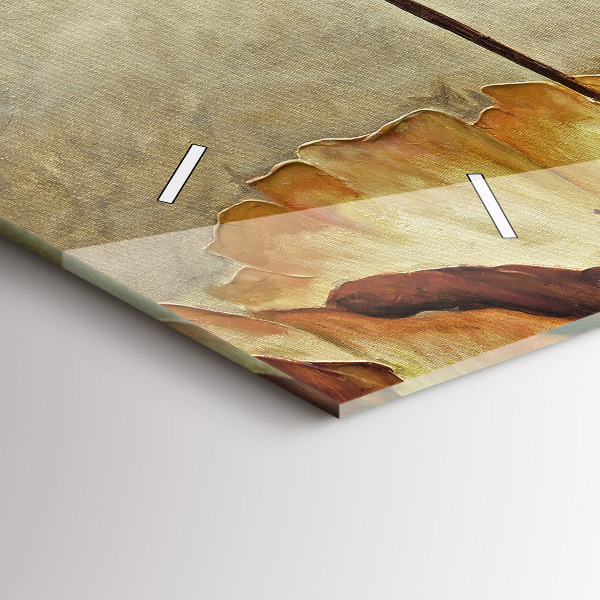 Horloge rectangulaire horizontale Coquelicots peints