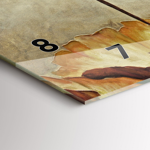 Horloge rectangulaire horizontale Coquelicots peints