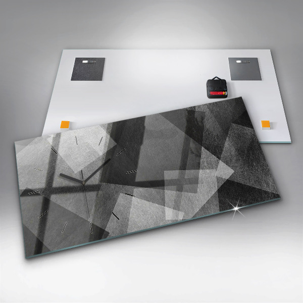 Horloge murale horizontale Abstraction géométrique