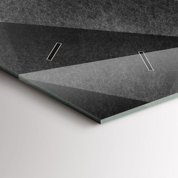 Horloge murale horizontale Abstraction géométrique