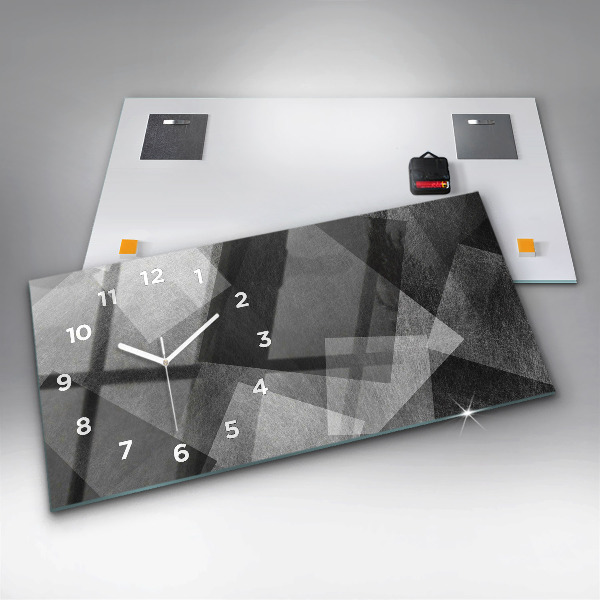 Horloge murale horizontale Abstraction géométrique