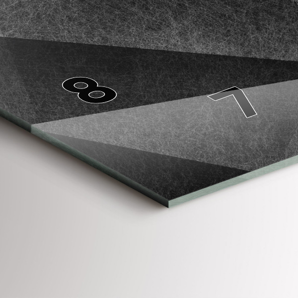 Horloge murale horizontale Abstraction géométrique