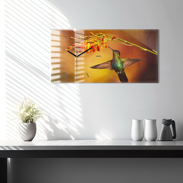 Horloge murale horizontale Colibri
