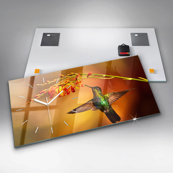 Horloge murale horizontale Colibri
