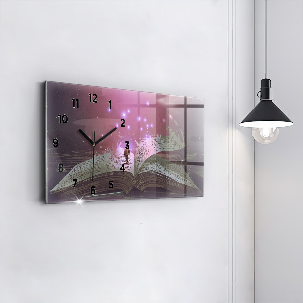 Horloge murale horizontale 'Livre d''abstraction'