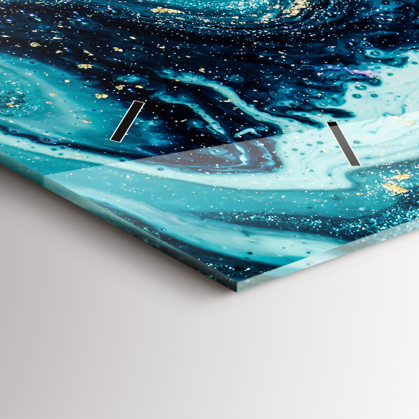 Horloge murale horizontale Marbre abstrait